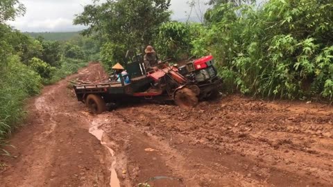 Agricultural vehicle two sentences go to work in the rain and the ending