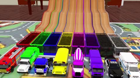 Street Vehicles Round Wheels Parking Game Videos Color Water Sliders Parking Games