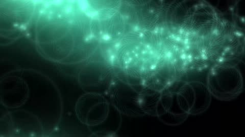 Sparkling Green Circles Loop.Motion Graphic video. Visual Effect video. Motion Backdrop.