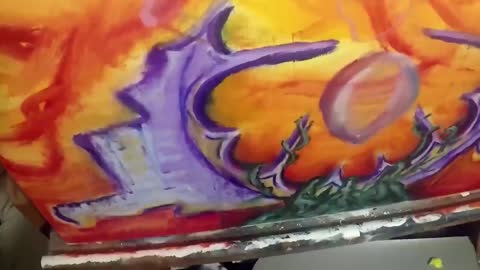 Surrealism Oil Painting | Waters of Saturn | Time Lapse | Part 9