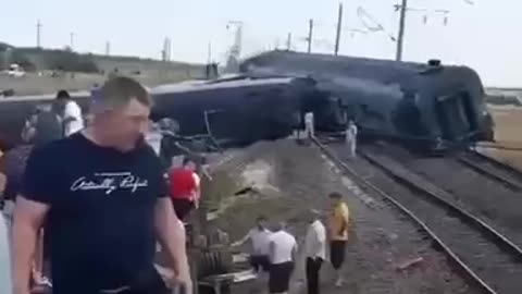 A passenger train derailed in the Volgograd Region. 1