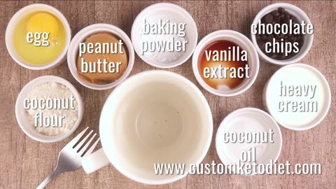Keto Choco Peanut Butter Mug Cake