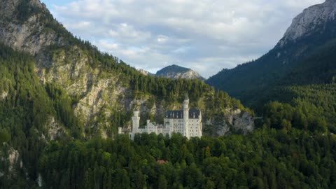 The Ludwig Castle In The Alps Of Germany