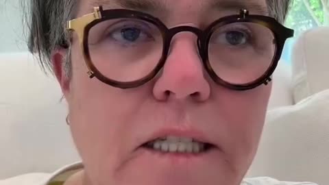 Rosie O'Donnell, on the verge of tears