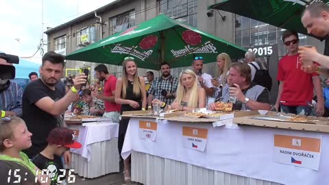 $1000 pizza eating contest vs Kate ovens and other Top eaters