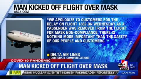 Man Kicked Off Delta Flight in Salt Lake City for 'Mask Non-Compliance'