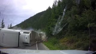 Semi Crosses into Oncoming Highway Traffic