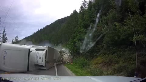 Semi Crosses into Oncoming Highway Traffic