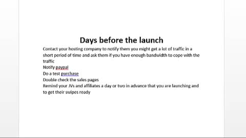 Product Launches Tips And Tricks - Part 4: DaysBefore
