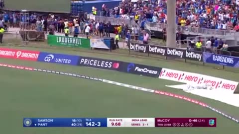 Rishabh Pant's unorthodox shot gets the crowd going