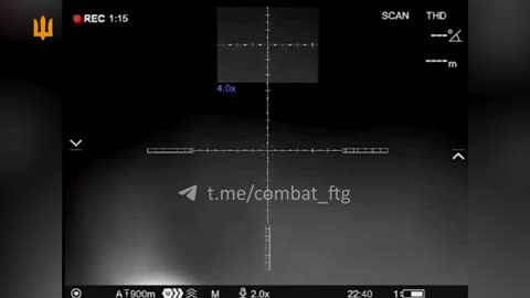 Footage recorded through the thermal sight mounted on an M2 browning