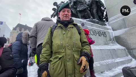 A veteran says putting barricades up at the war memorial was "a political move to play with the population's perception"