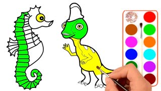 Drawing and Coloring for Kids - How to Draw Wild Animals