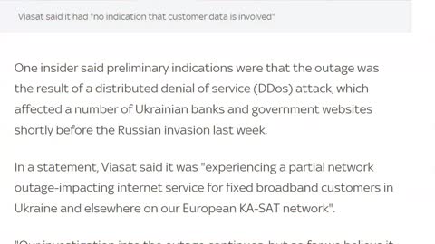 Satellite Giant Viasat Probes Suspected Broadband Cyberattack Amid Russia Fears