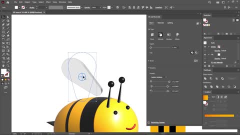 Exquisite Illustration Design: How to Make a 3D Stereoscopic Bee
