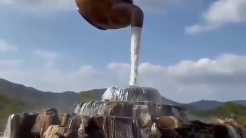 Teapot fountain in Sichuan, China