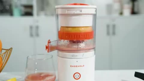 EASEHOLD Electric Citrus Juicer, Portable Juicer Rechargeable with 2 Juicer Cones