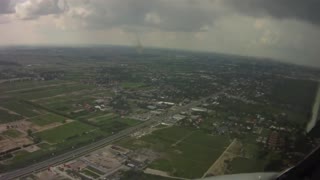 Pilot's eye view landing in Warsaw