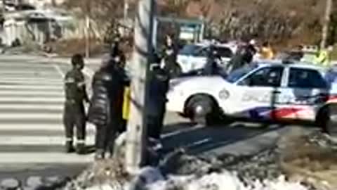 Toronto Police Arrest Crazy Woman Smashing Police Cars!!!!!! ( ORIGINAL Part 2)