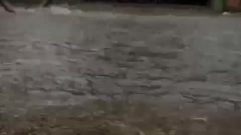 Torrential Downpour Transforms Roads into Waterways