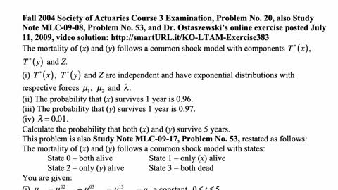 Exam LTAM exercise for August 18, 2021