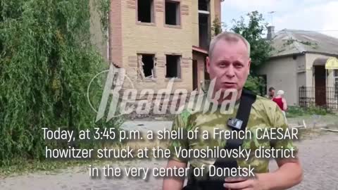 Shocking video from murder scene of 10-year-old girl by a French CAESAR howitzer in Donetsk. 18+