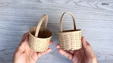 REALISTIC MINI BASKET FROM CARDBOARD - DIY Handmade Cardboard