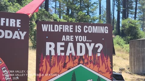 Wildfire Conditions in Sonoma County, California 7/26/2024