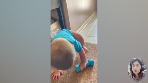 Funny Babies Exercise Everywhere - Funny Baby Videos