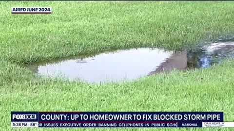 DAMN...Florida woman being sued for putting concrete in neighborhood storm drain
