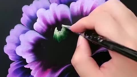 How to paint halffolded flowers with 3d effect