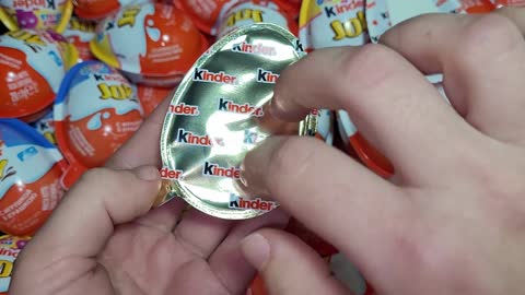 Yummy Kinder Surprise Egg Toys Opening – A Lot Of Kinder Joy Chocolate ASMR