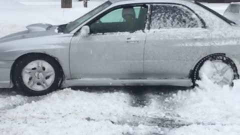 Snowfall Calls for Car Donuts
