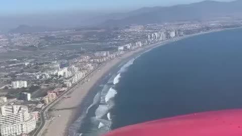 Flight over the la serena coast
