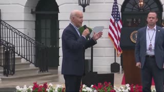 Biden says he's "not going anywhere," then starts rambling about traffic congestion