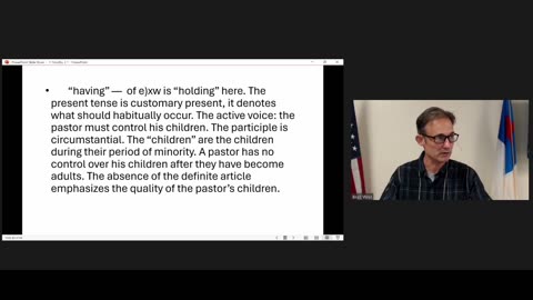 1 Timothy 3:3, Qualifications for Pastor/Teacher, Pastor Brad West, February 28 2024