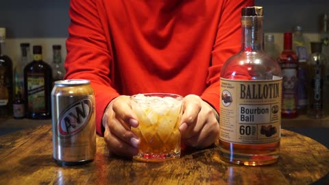 Ballotin Bourbon Ball Whiskey & A&W Cream Soda