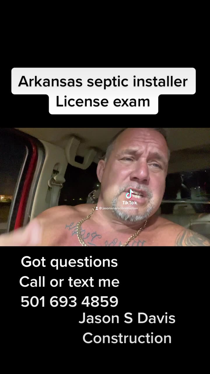Arkansas Septic tank license exam