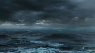 Thunderstorm At Sea ⛈️ Rainstorm Sounds For Sleeping ⛈️ Thunderstorm Ambiance