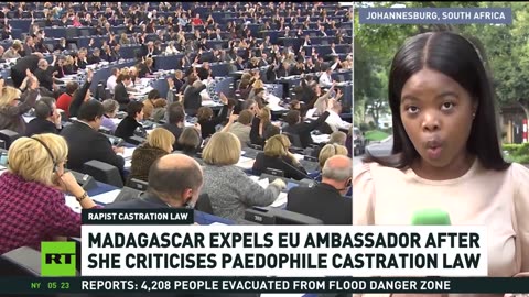 EU ambassador expelled from Madagascar after criticizing child rapist castration law.