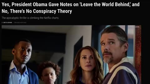 OBAMAS INVOLVEMENT IN LEAVE THE WORLD BEHIND EXPLAINED- HE'S JUST A BIG FAN OF BOOKS AND MOVIES