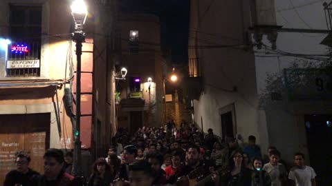 Guanajuato evening street performance two
