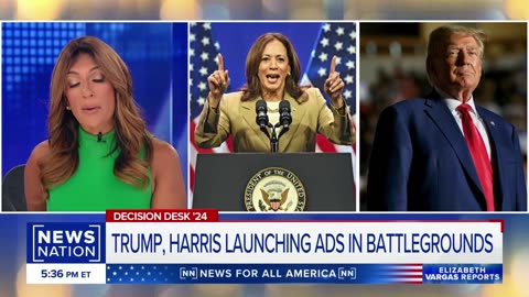 Harris, Trump campaigns release opposing ads | Vargas Reports | N-Now ✅