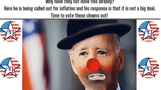Joe Biden interview with clown face