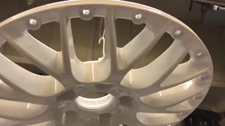Powder coated BMW wheel