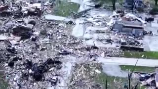 Drone footage from Greenfield, Iowa shows the damage after a Tornado leveled the community.