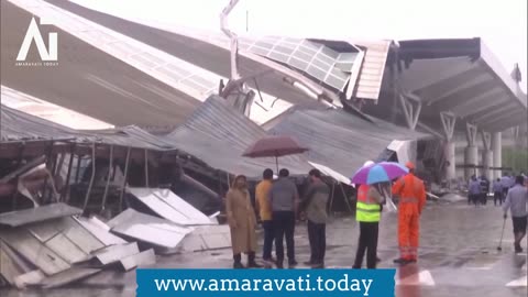 Delhi Airport Roof Collapse Eyewitness Footage | Amaravati Today