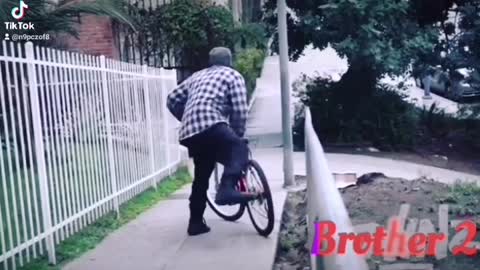 Stealing a bike gone wrong.