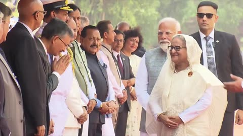 LIVE_ PM Modi attends ceremonial welcome of Bangladesh PM Sheikh Hasina at Rashtrapati Bhavan