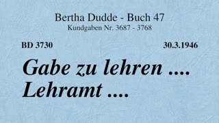 BD 3730 - GABE ZU LEHREN .... LEHRAMT ....